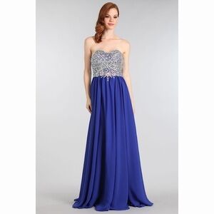 ROYAL Blue Iridescent Dress 1558